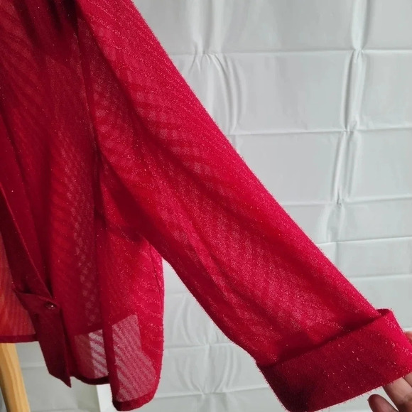 Tradition Petite Mother-of-the-Bride Two-piece  Red Glittery Dress Size 12 - Picture 15 of 16